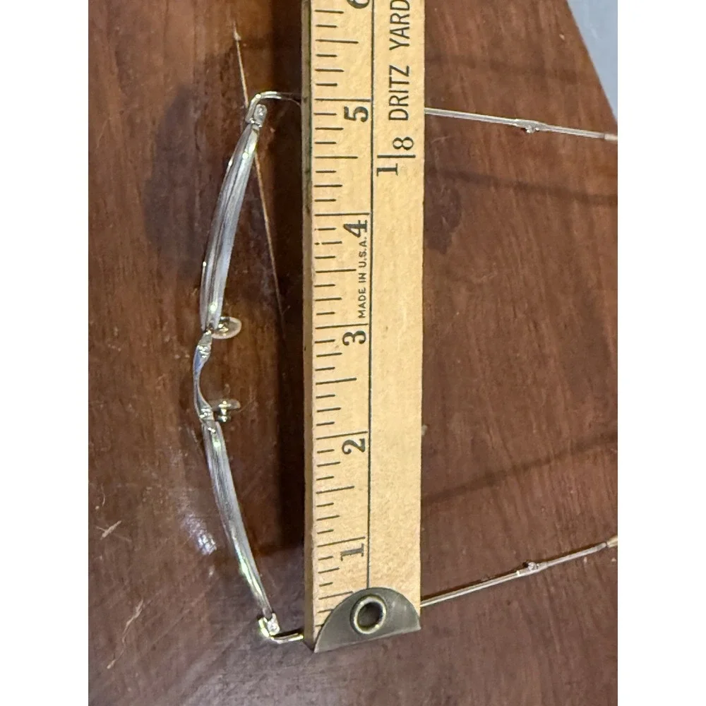 Vintage Retro Folding Glasses Frames Only Gold Metal Collapsible Temples